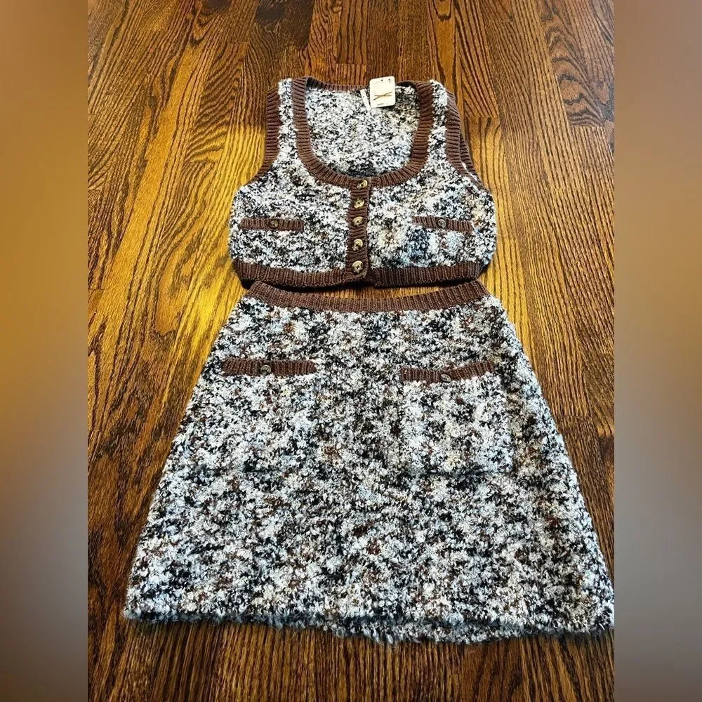 Free People Skirts Chalet Set Top & Mini Skirt Sz- Small